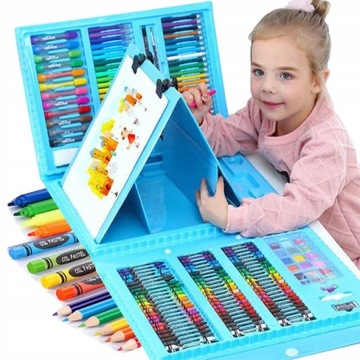 ХУДОЖЕСТВЕННЫЙ НАБОР ДЛЯ РАСКРАСКИ 208 ШТ В ЧЕМОДАНЕ