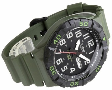 SPORTOWY ZEGAREK MĘSKI CASIO MRW-210H-3A WODOSZCZELNY NUREK ARMY DATA +BOX