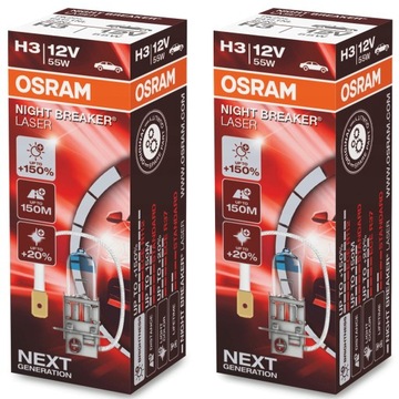 OSRAM Żarówki H3 Night Breaker Laser +150%