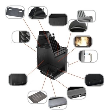 Каминная топка SIMPLE Z ЛЕВАЯ BS LUFTY SET