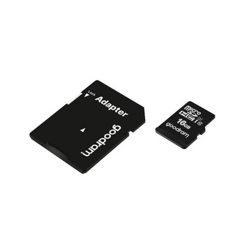 КАРТА GOODRAM MICRO SD HC 16 ГБ КЛАСС 10 + адаптер