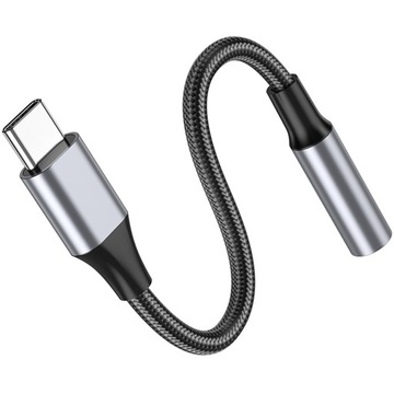 КАБЕЛЬ-АДАПТЕР USB C MINI JACK 3,5 мм AUX DAC НЕЙЛОНОВЫЙ МОСТ