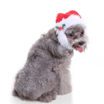 3x Рождественский щенок в шляпе Санты, том