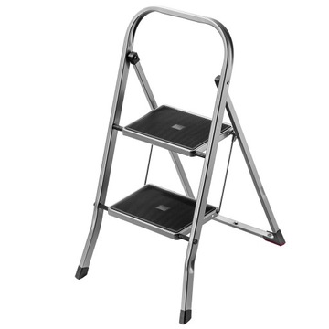ДОМАШНЯЯ ЛЕСТНИЦА 2-Х СТУПЕНЧАТАЯ СКЛАДНАЯ СТАЛЬНАЯ ЛЕСТНИЦА 150 кг ПЛОТНАЯ ЛЕГКАЯ