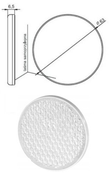 Отражатель прицепа, круглый винт, БЕЛЫЙ