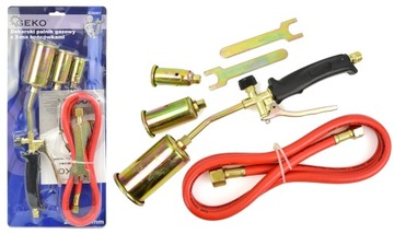 КРОВЕЛЬНАЯ ГАЗОВАЯ ГОРЕЛКА GEKO ДЛЯ СЖИГАНИЯ БУМАГИ + 3 СОПЛА 25 35 50M G20001