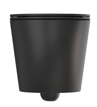 ЧЕРНЫЙ УНИТАЗ, БЕЗОБОДКИ, ПОДВЕСНОЕ СИДЕНЬЕ G-203