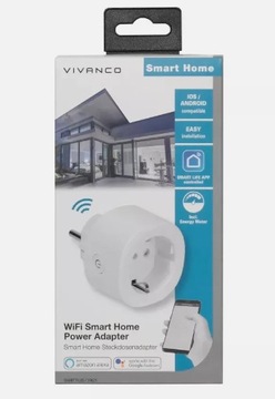 Inteligentne Gniazdko WiFi Programator Czasowy,Watomierz VIVANCO Sklep W-wa