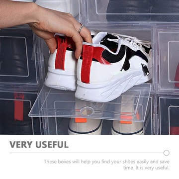 4шт прозрачные коробки для обуви из полипропилена
