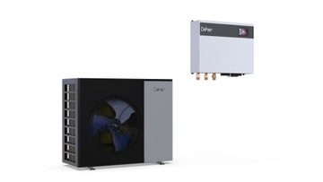 Pompa ciepła Deher Airterm 8 kW EVI, Hydrobox, zbiornik CWU 200l, bufor 60l