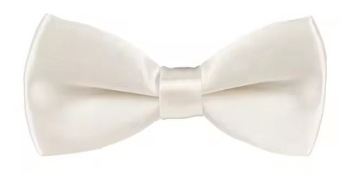 Мужской и женский белый галстук-бабочка