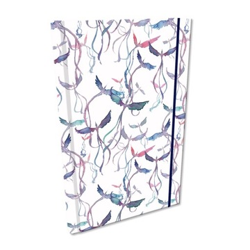 Elegancki Notes Notatnik z gumką A5 192str w kratkę Soft Touch PTAKI
