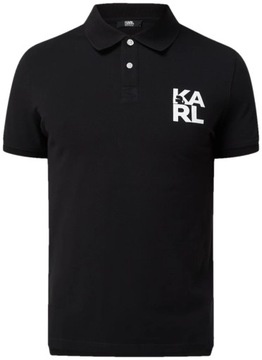 Koszulka polo męska KARL LAGERFELD czarna - M