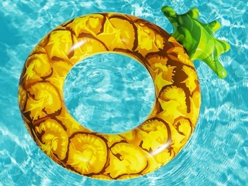 надувной круг для плавания WHEEL BESTWAY 116 см - ананас