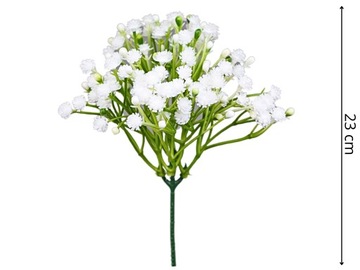 SZTUCZNA GAŁĄZKA PIK GIPSÓWKA KASZKA BIAŁA GAŁĄZKA DEKORACYJNA STROIK 23cm