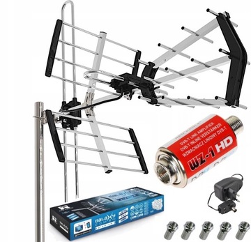 ANTENA Kierunkowa DVBT2 MUXy 4K HD Filtr LTE 120km