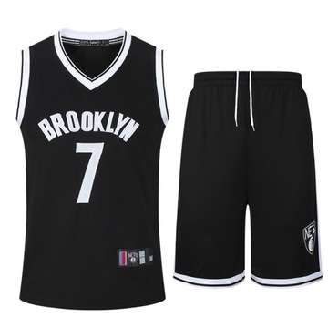 dziecko Brooklyn Nets No. 7 Durant jersey jersey haftowany zestaw, S