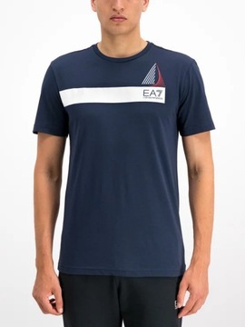 EA7 EMPORIO ARMANI męski t-shirt granatowy bawełniany koszulka XL