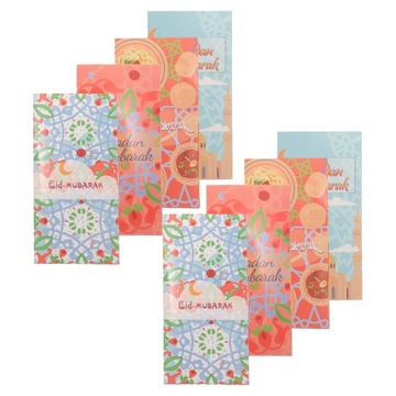 КОШЕЛЬКИ КОНВЕРТЫ EID-ADHA КРАСНЫЕ 8 ШТ.