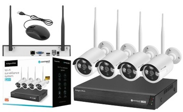 ZESTAW DO MONITORINGU REJESTRATOR TUYA KRUGER&MATZ 4 KAMERY WI-FI FULLHD