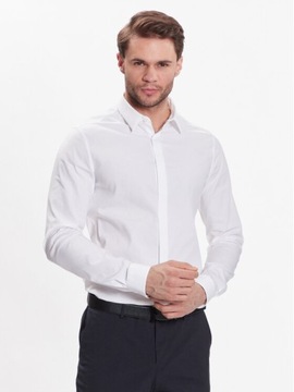 Koszula biała elegancka z kołnierzykiem Calvin Klein L