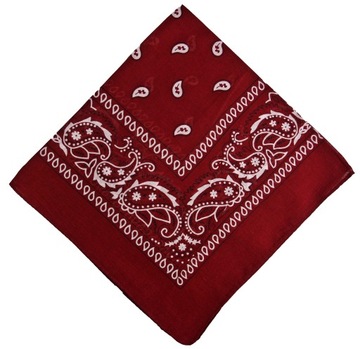 - BANDAMKA BANDANA CHUSTKA CHUSTA BANDAMA - bordowa
