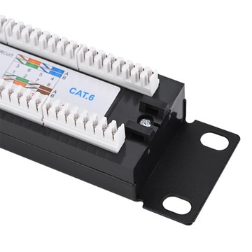 Сетевой адаптер CAT6, 24-портовая патч-панель, стоечный кабель, настенное крепление