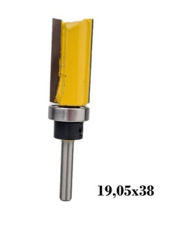 Frez prosty z łożyskiem 19,05mm38mm Trzpień 6mm