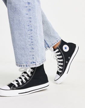 CONVERSE TRAMPKI DAMSKIE KLASYCZNE NISKIE CZARNE SZNUROWANE 37,5 975