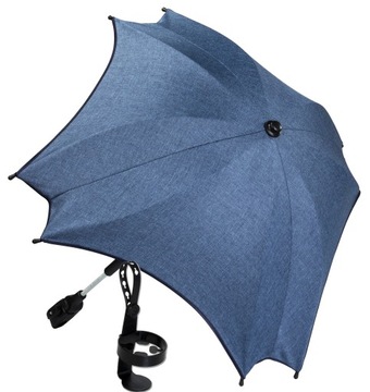PARASOL z metalową stabilną rączką+UCHWYT na kubek PL tkanina melanż