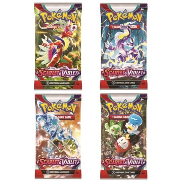 Набор из 10 карточек с покемонами алого и фиолетового цвета, коллекционные подарочные игры