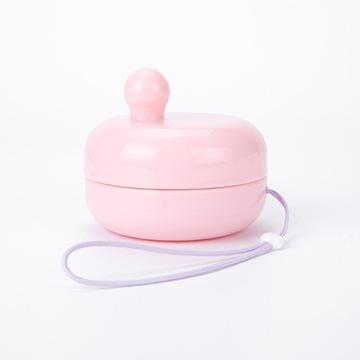 Щетка для шампуня Macaron Portable в футляре (розовая)