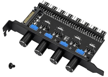 Hub Rozdzielacz SATA 8x 3 4 PIN wentylatorów PWM