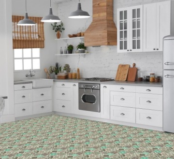 Плитка ПВХ самоклеящаяся 25х25 PATCHWORK СЕРАЯ