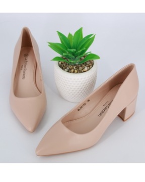 ТУФЛИ НА НИЗКОМ КАБЛУКЕ БЕЖЕВЫЕ КОЖАНЫЕ ОБУВЬ ЖЕНСКАЯ ОБУВЬ 39