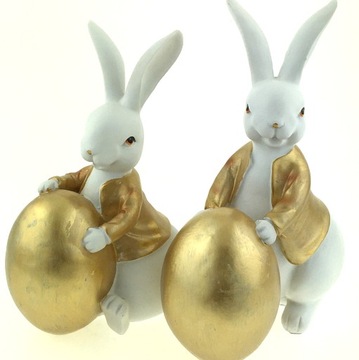 HARE HARE RABBIT БЕЛОЕ ЗОЛОТО 21 см COR MULDER