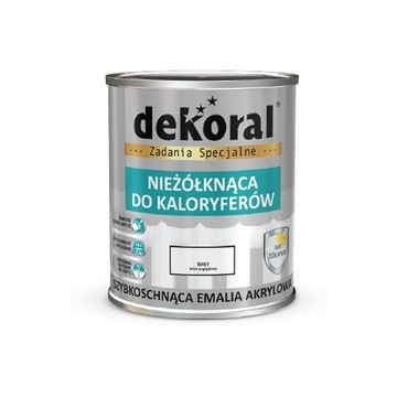 DEKORAL EMALIA DO KALORYFERÓW biała 0,75 L