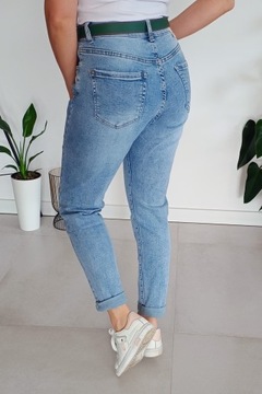 MS7 FASHIONABLE M.SARA Джинсы-бойфренды Mom Fit С ПОЯСОМ XS / 34