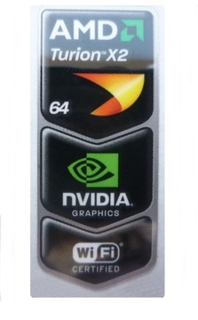 Naklejka AMD TURION nVidia 18x44 mm 011