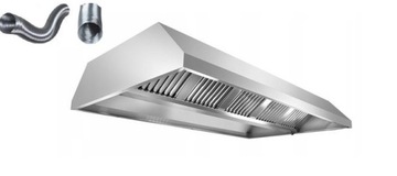 Okap Gastronomiczny Centralny 280x80x40 Filtr Nowy