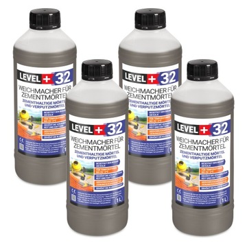 Пластификатор для цементных растворов 4л Уровень+32
