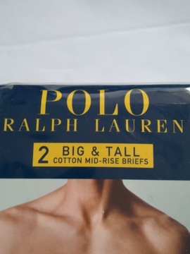 POLO RALPH LAUREN SLIPY MĘSKIE W 48 2 PAK BIAŁE