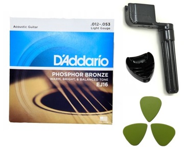 Struny do gitary akustycznej D'Addario EJ16 12-53