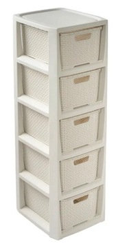 Regał komoda szafka z 5 koszykami Branq Rattan