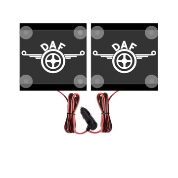 Tabliczka narożnikowa LED LOGO DAF - 2 sztuki - Tablica Narożna 15x15 cm