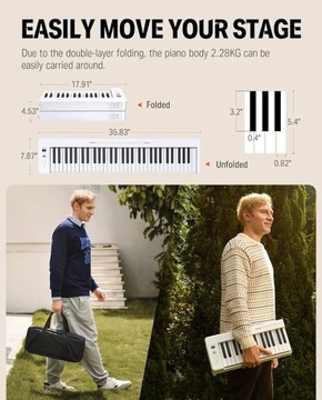 Портативное складное пианино Donner DP-06