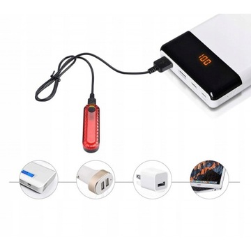 СВЕТОДИОДНЫЙ ЗАДНИЙ ВЕЛОСИПЕДНЫЙ ФОНАРЬ ВЕЛОСИПЕДНЫЙ ФОНАРЬ, заряжаемый через USB-порт, ДЛЯ ЗАДНЕЙ ЧАСТИ ВЕЛОСИПЕДА