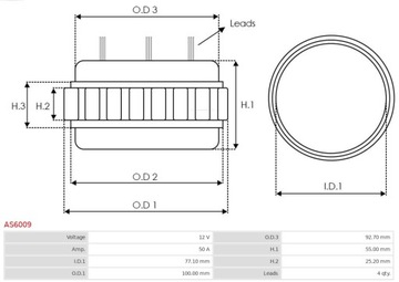 ОБМОТКА ГЕНЕРАТОРА AS-PL