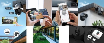 Наружная IP-камера с панорамированием и наклоном, Wi-Fi, 2K, 3 МП, 1296P