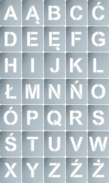 Набор многоразовых трафаретов для рисования Буквы 8см